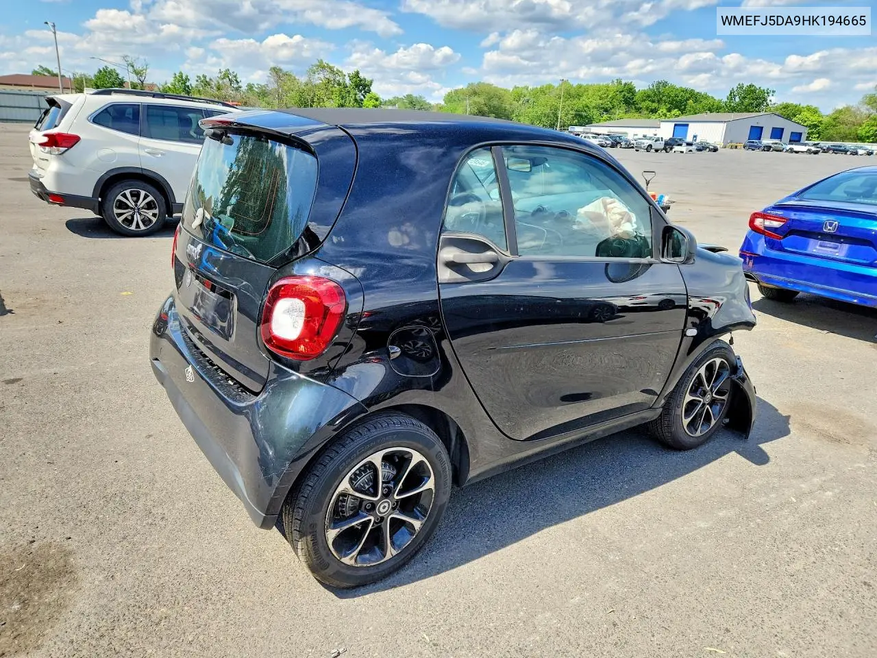 2017 Smart Fortwo VIN: WMEFJ5DA9HK194665 Lot: 56062346
