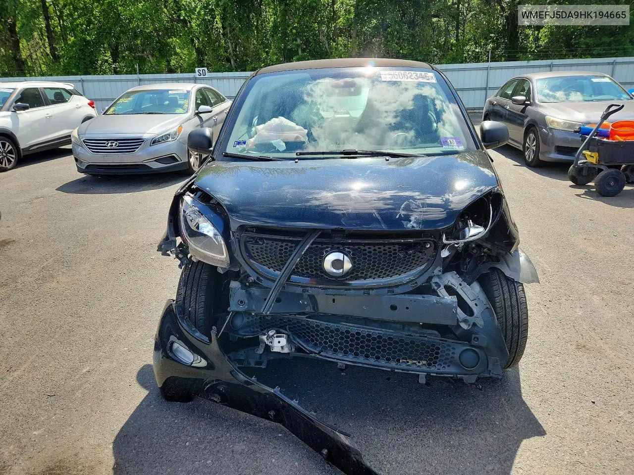 2017 Smart Fortwo VIN: WMEFJ5DA9HK194665 Lot: 56062346