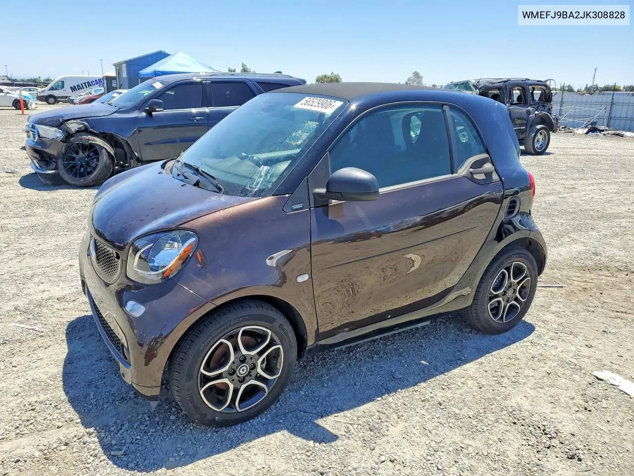 2018 Smart Fortwo VIN: WMEFJ9BA2JK308828 Lot: 56529906