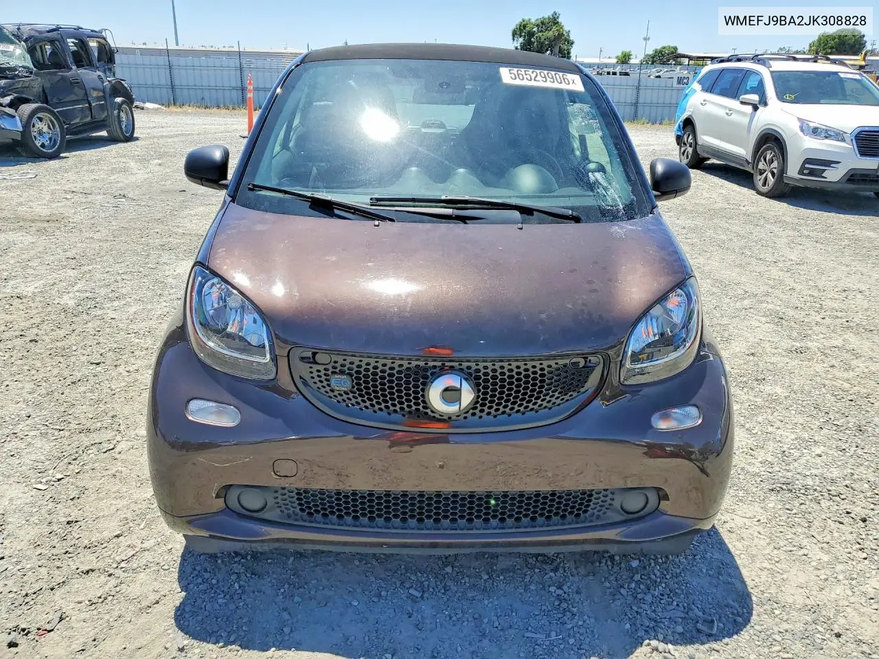 2018 Smart Fortwo VIN: WMEFJ9BA2JK308828 Lot: 56529906