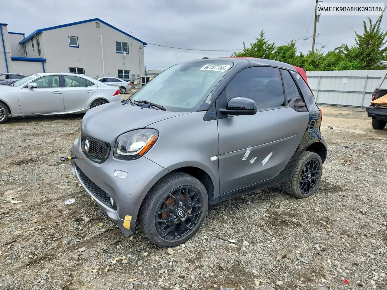 2019 Smart Fortwo VIN: WMEFK9BA8KK393186 Lot: 60167766