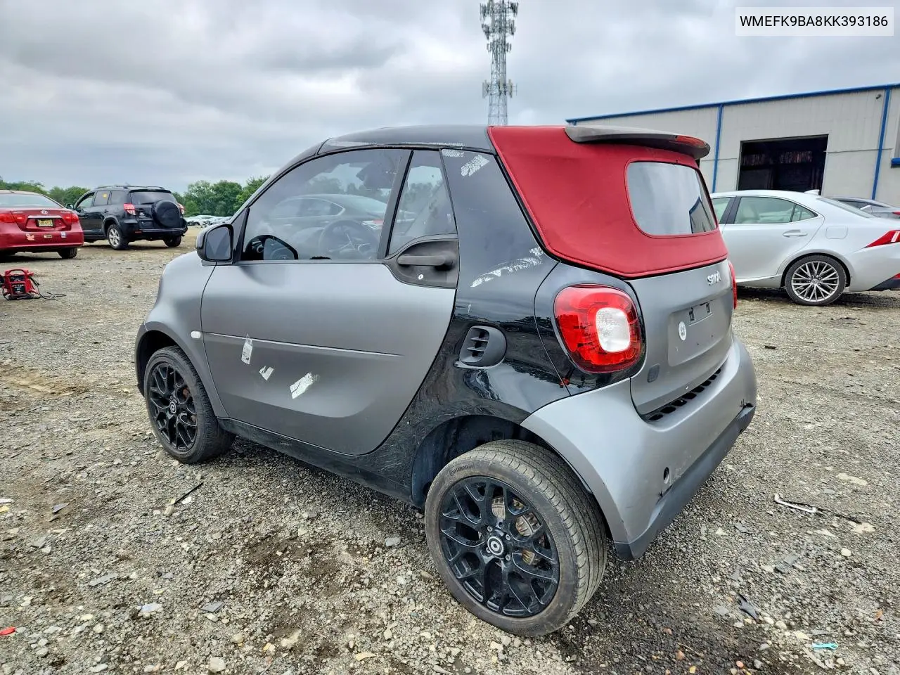 2019 Smart Fortwo VIN: WMEFK9BA8KK393186 Lot: 60167766