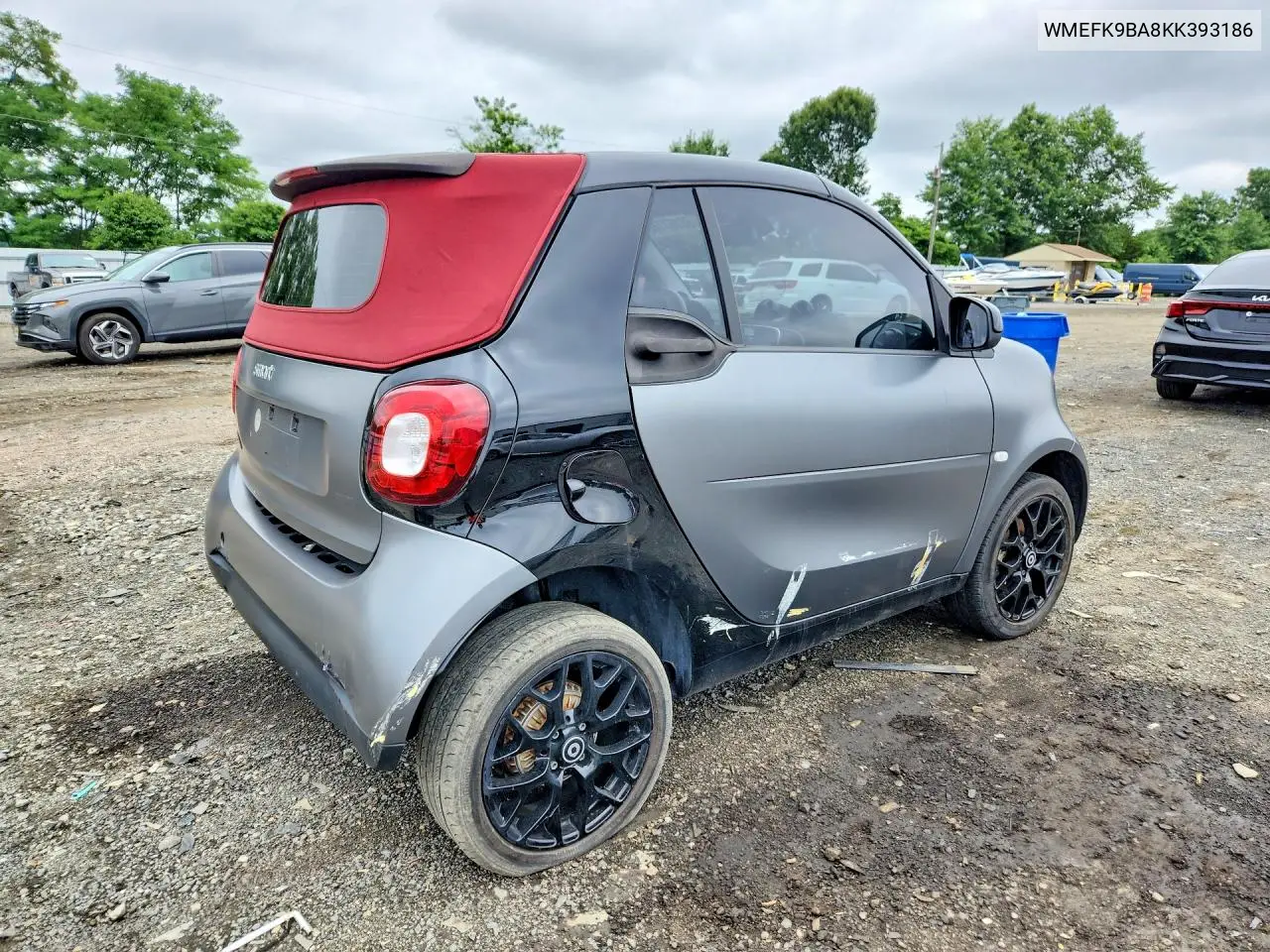 2019 Smart Fortwo VIN: WMEFK9BA8KK393186 Lot: 60167766