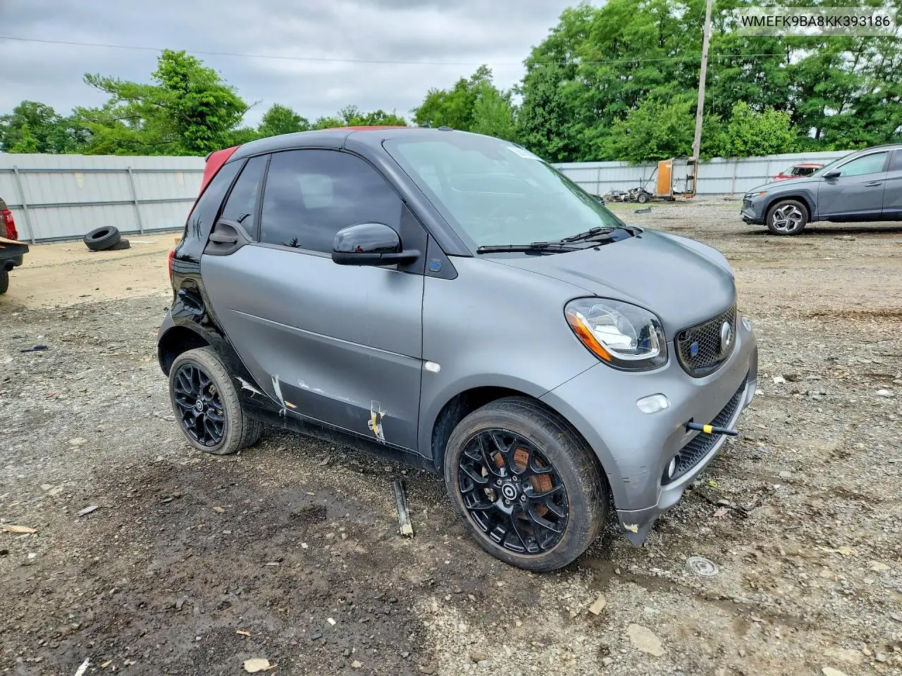 2019 Smart Fortwo VIN: WMEFK9BA8KK393186 Lot: 60167766