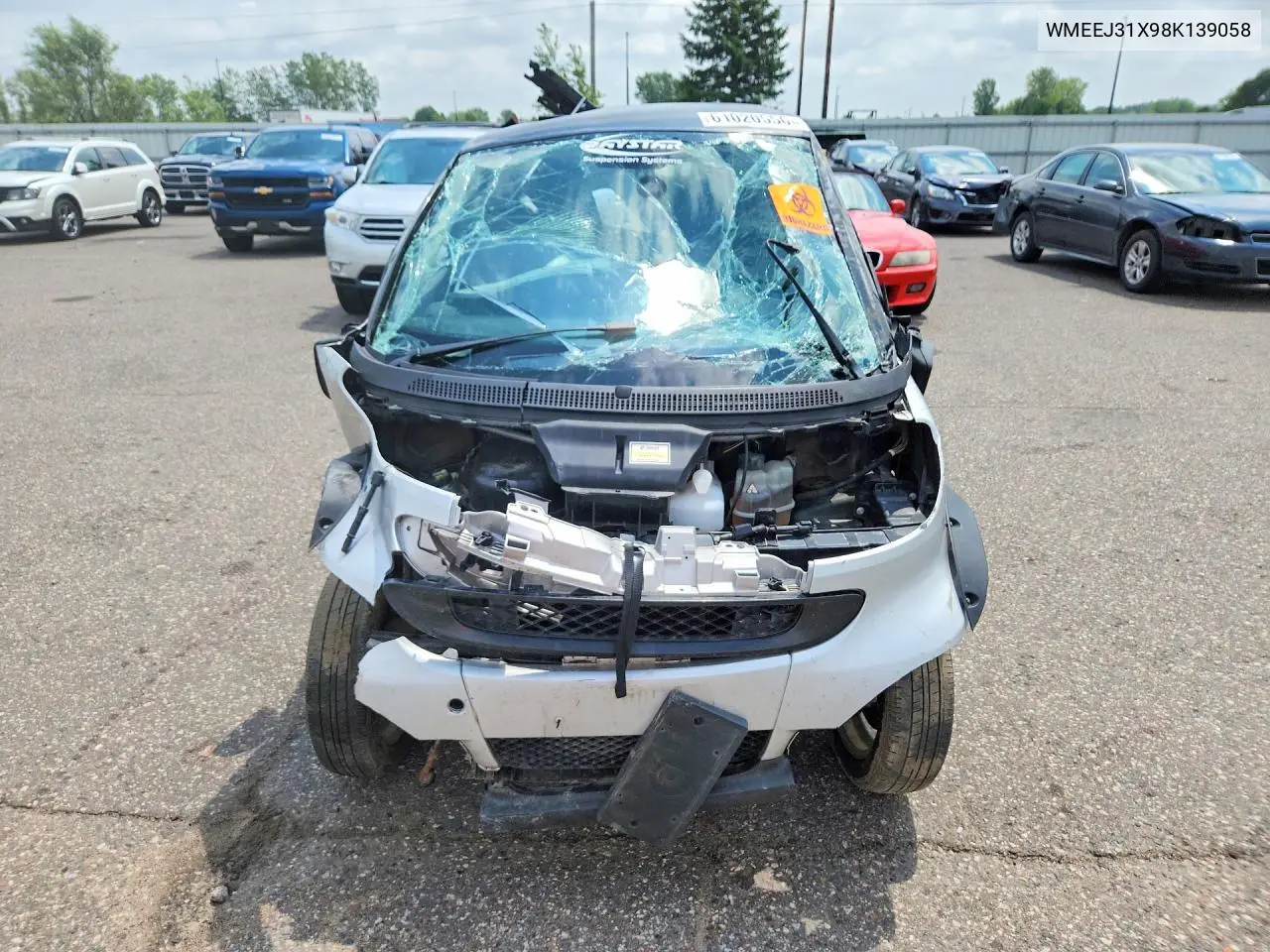 2008 Smart Fortwo Pure VIN: WMEEJ31X98K139058 Lot: 61020556