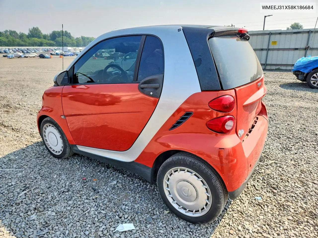 2008 Smart Fortwo Pure VIN: WMEEJ31X58K186684 Lot: 61426426