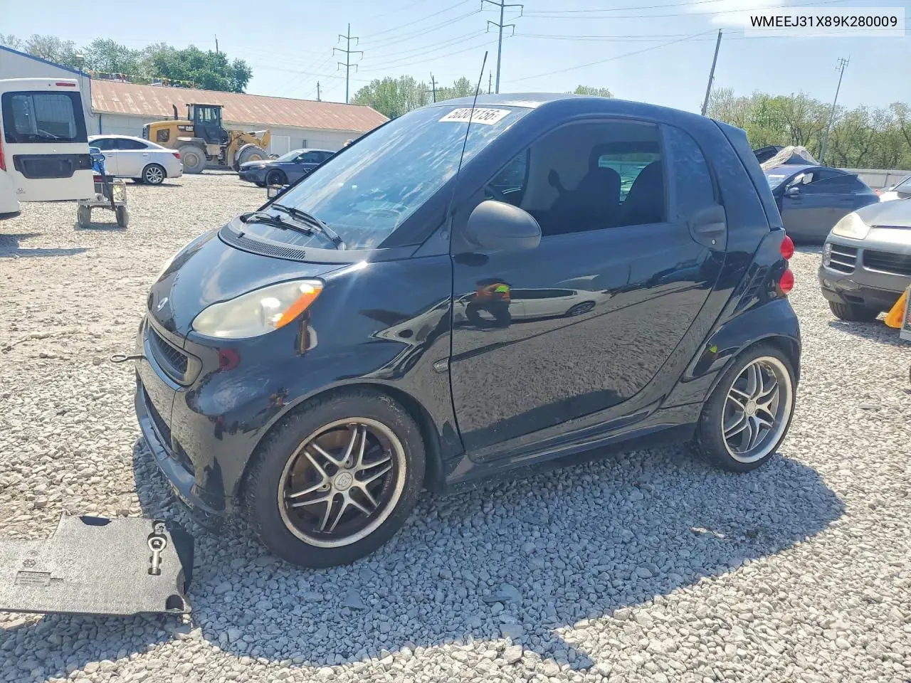 2009 Smart Fortwo Pure VIN: WMEEJ31X89K280009 Lot: 50301156