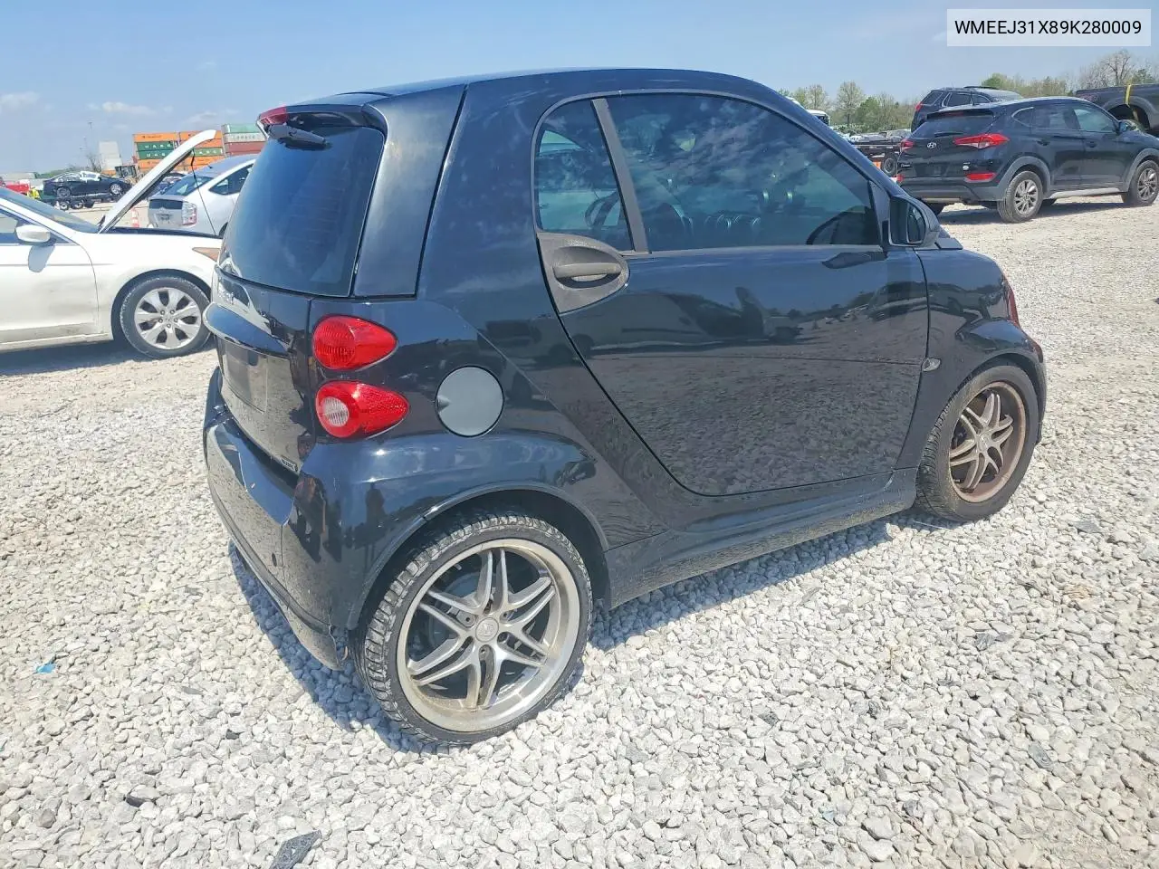 2009 Smart Fortwo Pure VIN: WMEEJ31X89K280009 Lot: 50301156