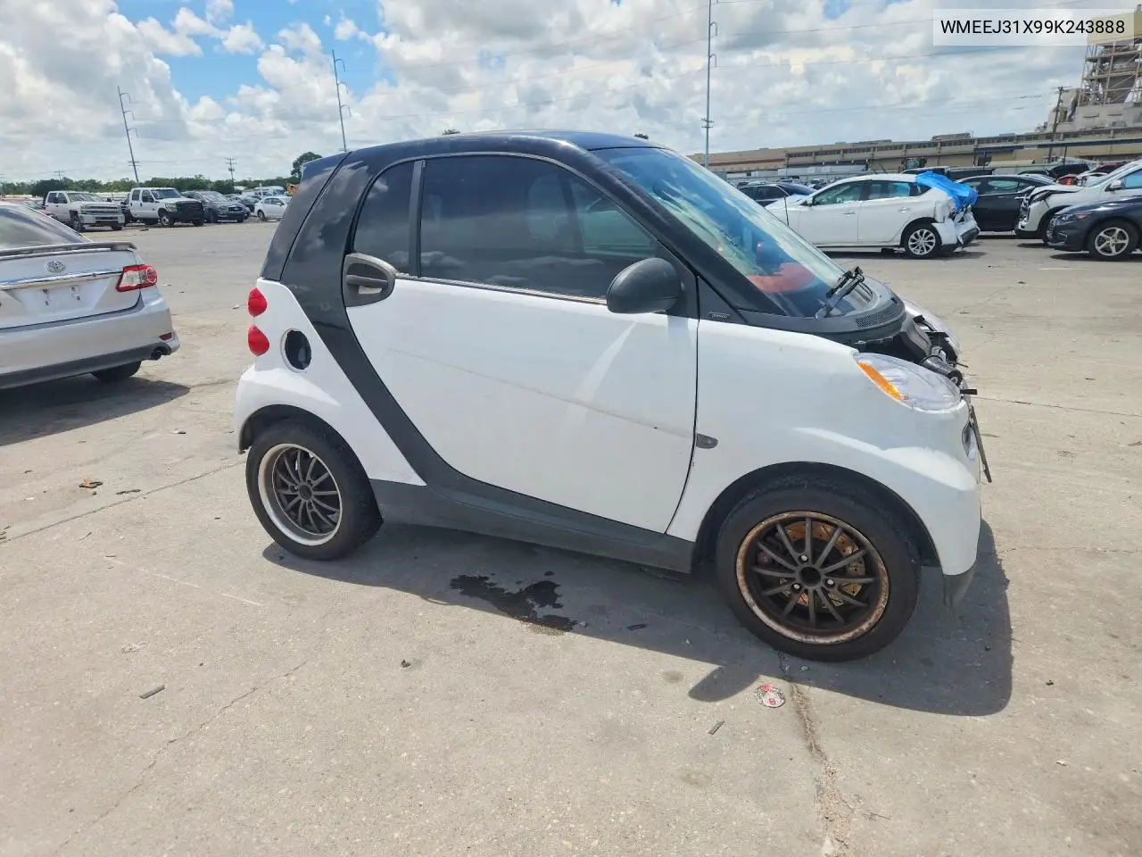 2009 Smart Fortwo Pure VIN: WMEEJ31X99K243888 Lot: 59820776