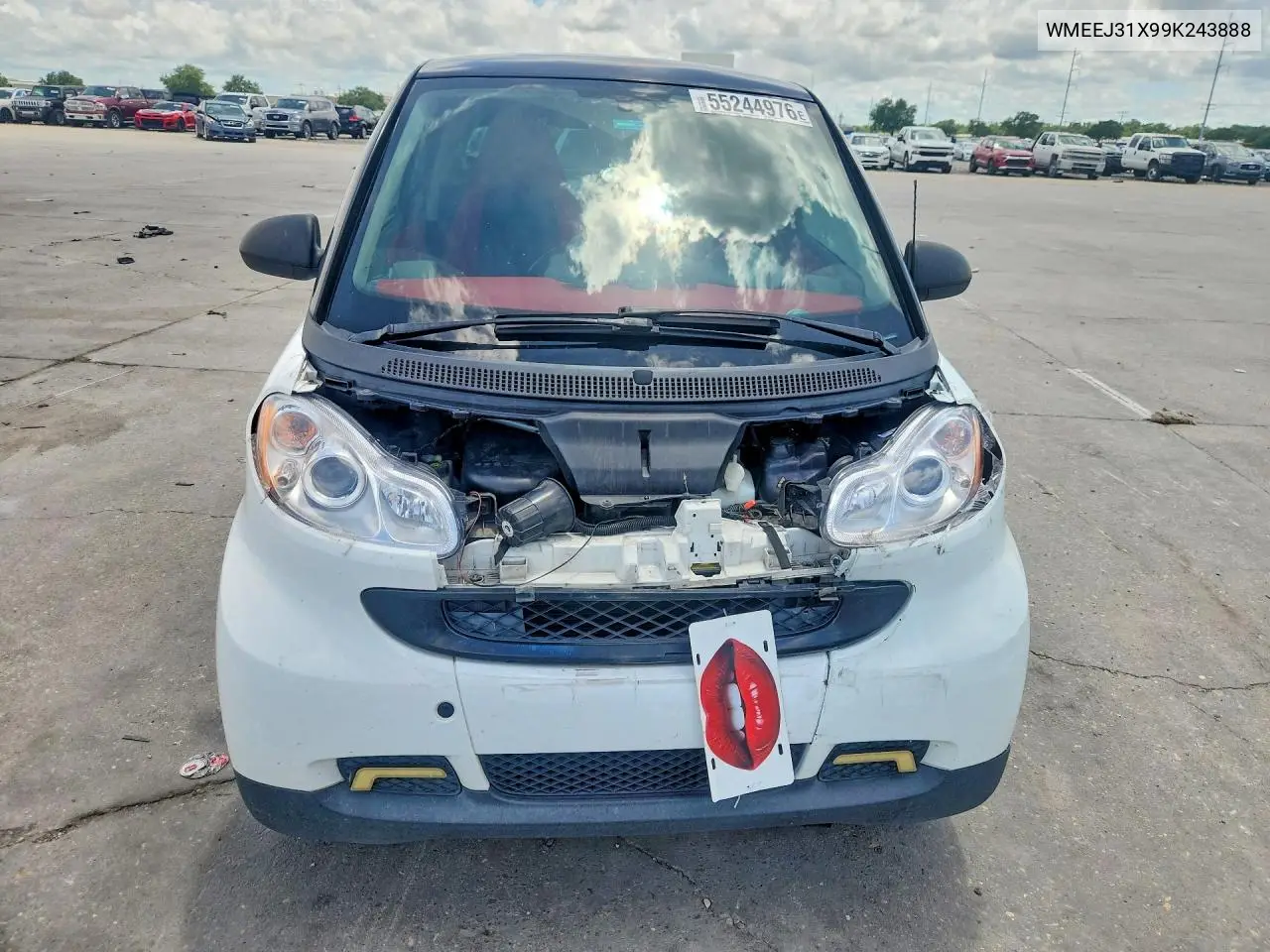2009 Smart Fortwo Pure VIN: WMEEJ31X99K243888 Lot: 59820776