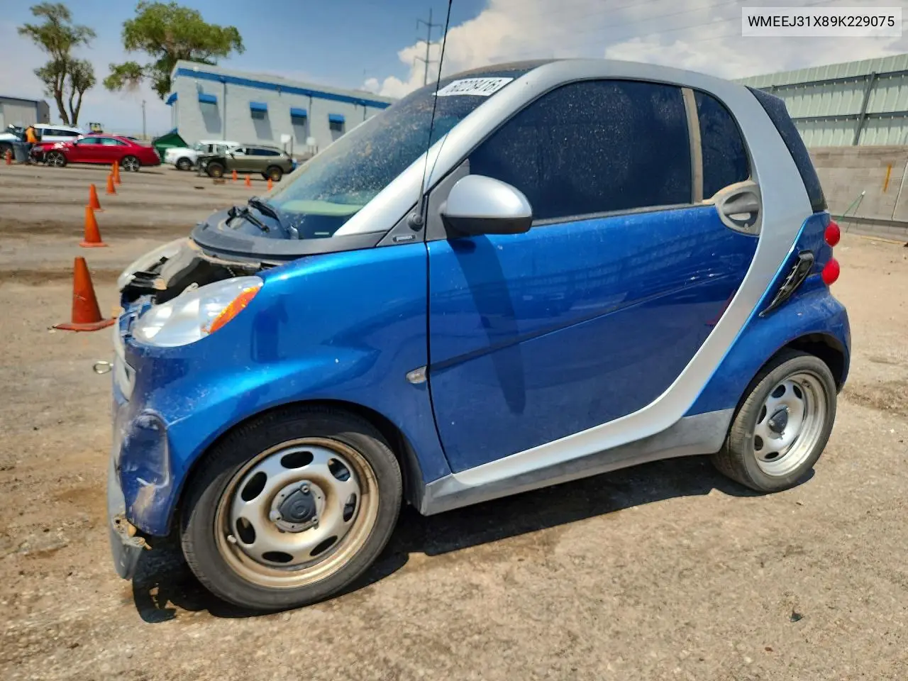 2009 Smart Fortwo Pure VIN: WMEEJ31X89K229075 Lot: 60228416