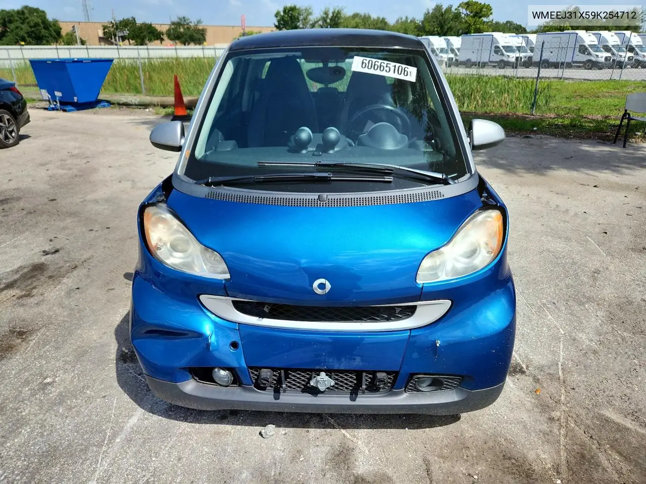 2009 Smart Fortwo Pure VIN: WMEEJ31X59K254712 Lot: 60665106