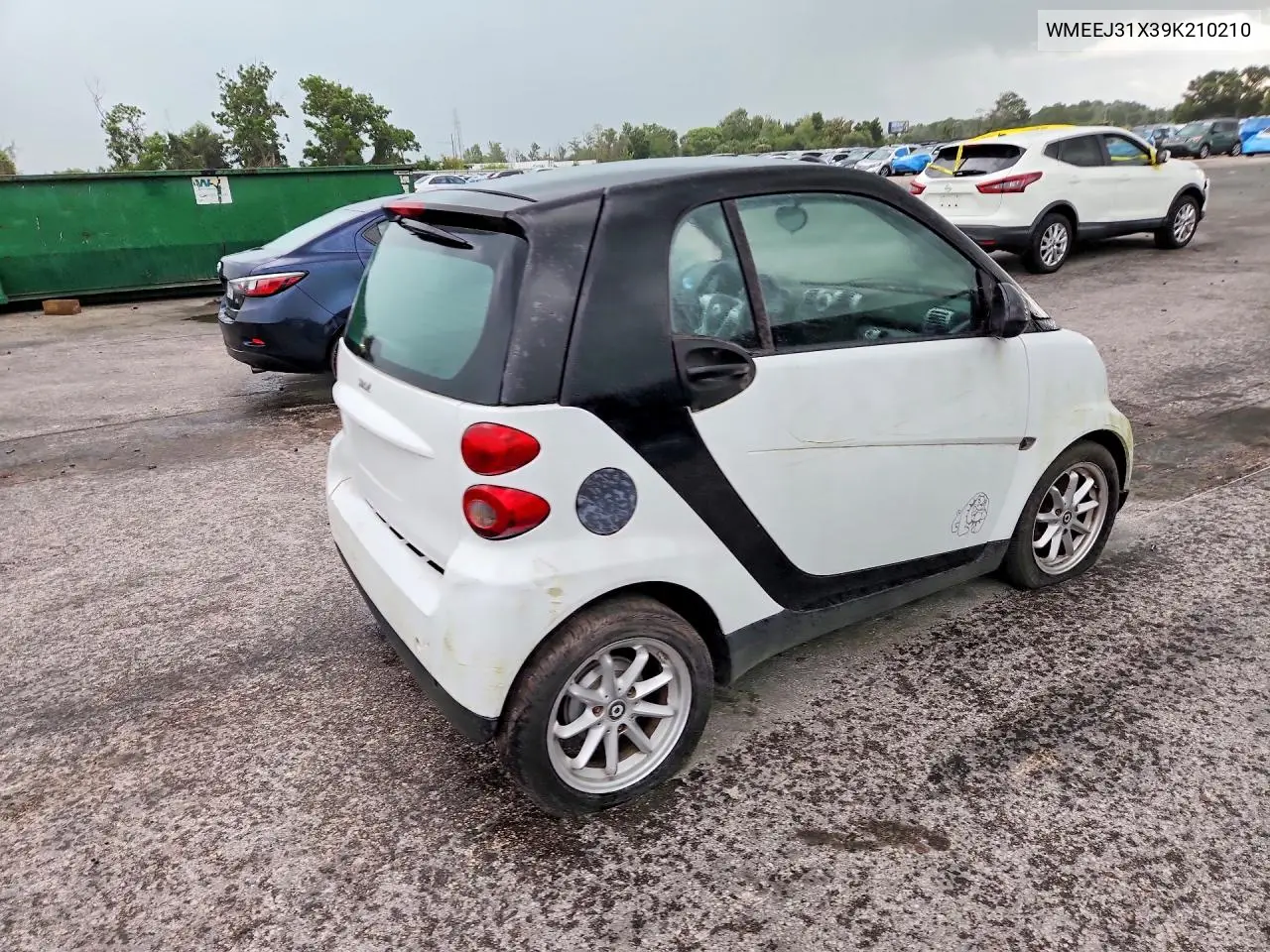 2009 Smart Fortwo Pure VIN: WMEEJ31X39K210210 Lot: 61017166
