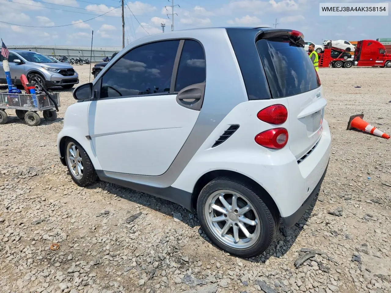 2010 Smart Fortwo Pure VIN: WMEEJ3BA4AK358154 Lot: 61012926