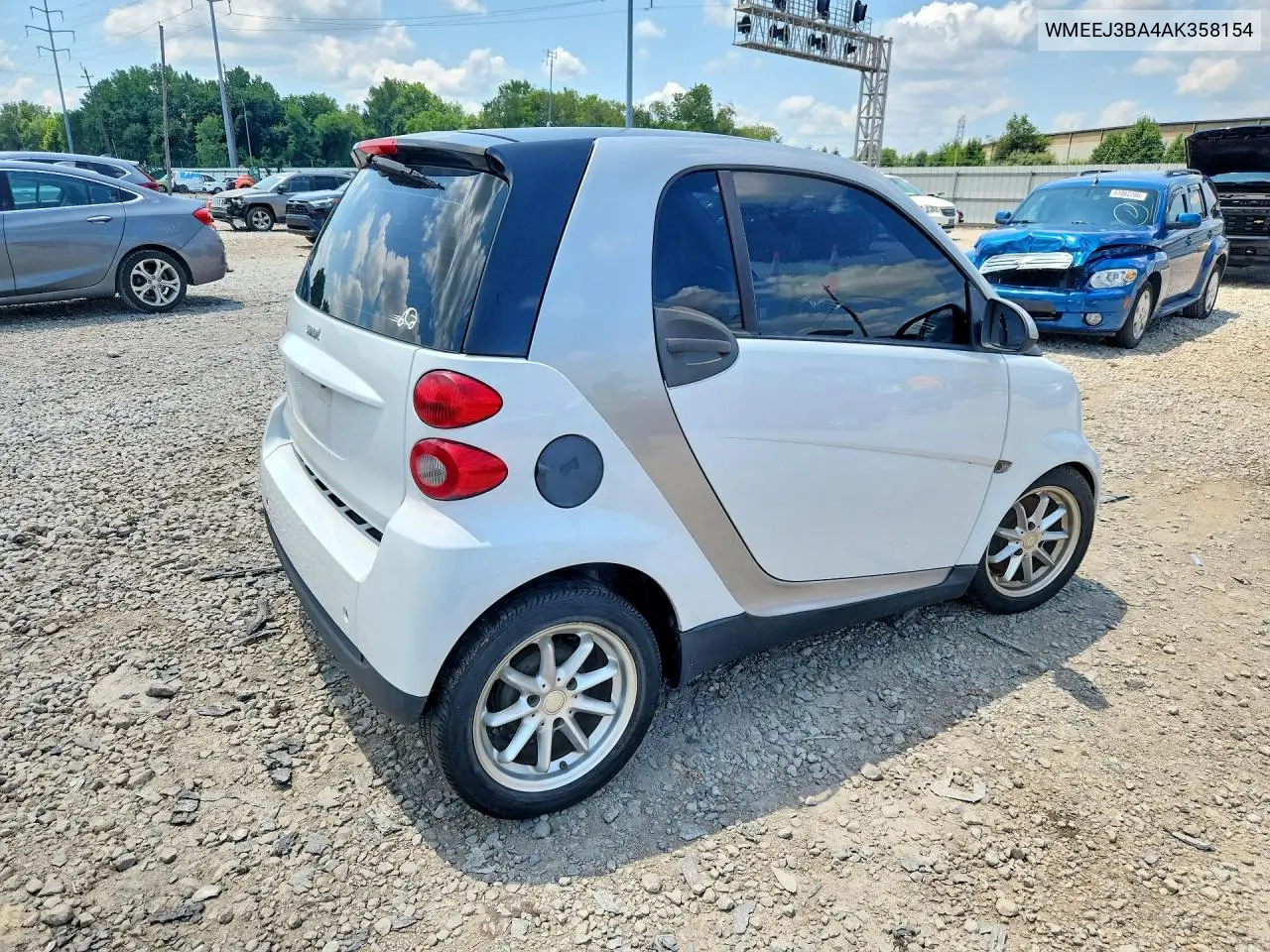2010 Smart Fortwo Pure VIN: WMEEJ3BA4AK358154 Lot: 61012926