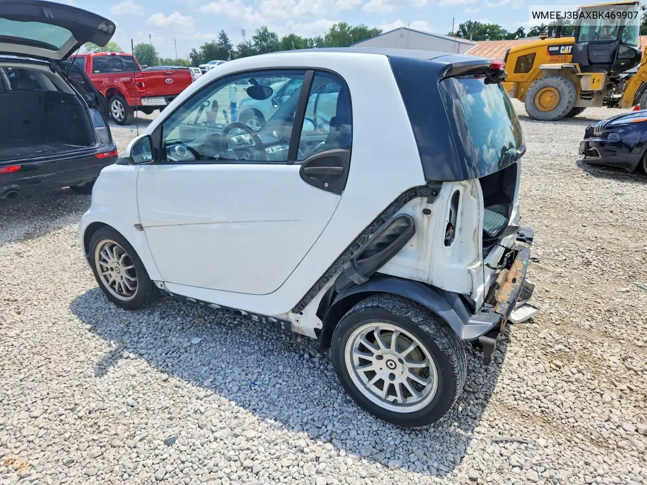 2011 Smart Fortwo Pure VIN: WMEEJ3BAXBK469907 Lot: 60456346