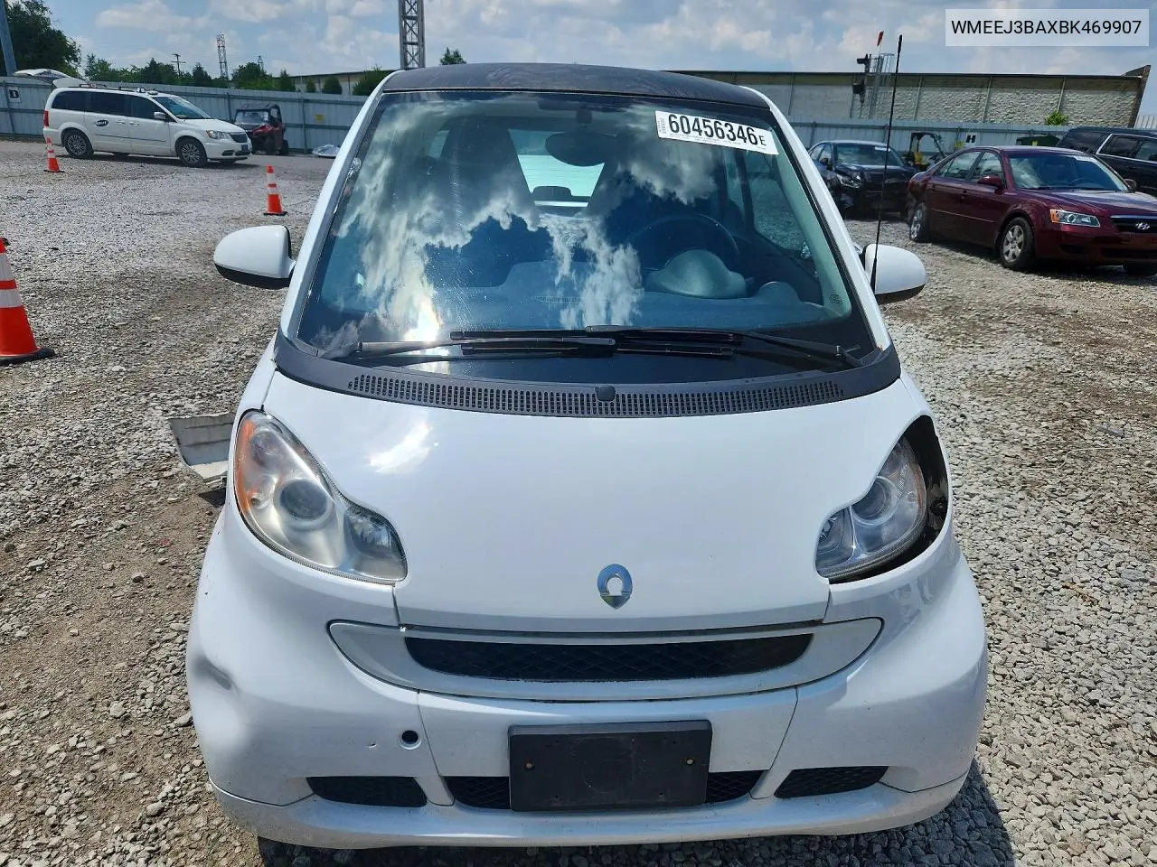 2011 Smart Fortwo Pure VIN: WMEEJ3BAXBK469907 Lot: 60456346