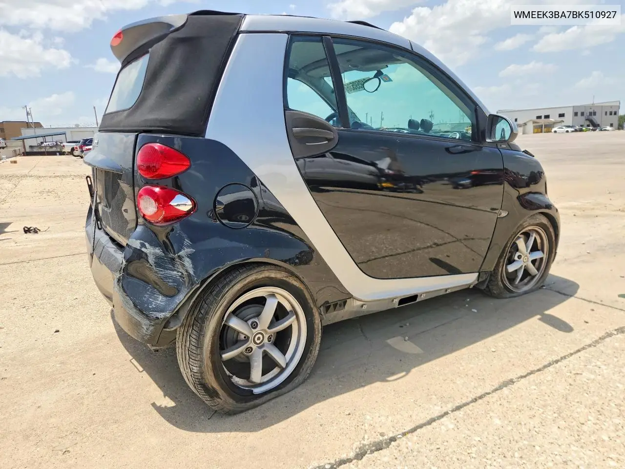 2011 Smart Fortwo Passion VIN: WMEEK3BA7BK510927 Lot: 61959536