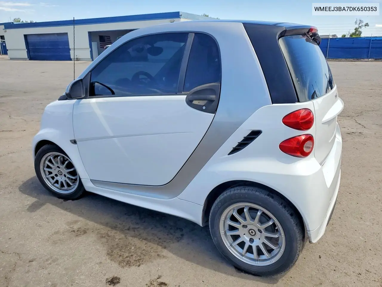 2013 Smart Fortwo Pure VIN: WMEEJ3BA7DK650353 Lot: 57595546