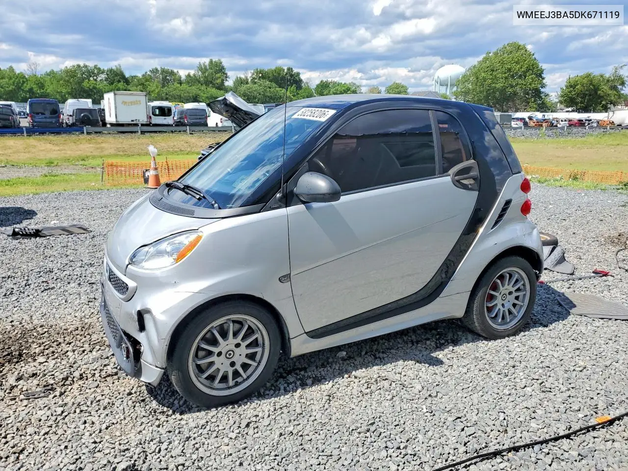 2013 Smart Fortwo Pure VIN: WMEEJ3BA5DK671119 Lot: 58258206