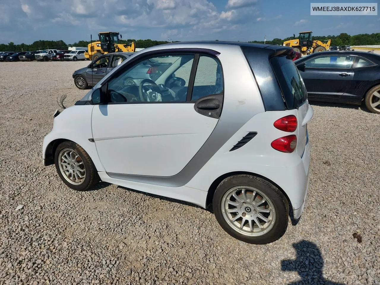 2013 Smart Fortwo Pure VIN: WMEEJ3BAXDK627715 Lot: 58971016