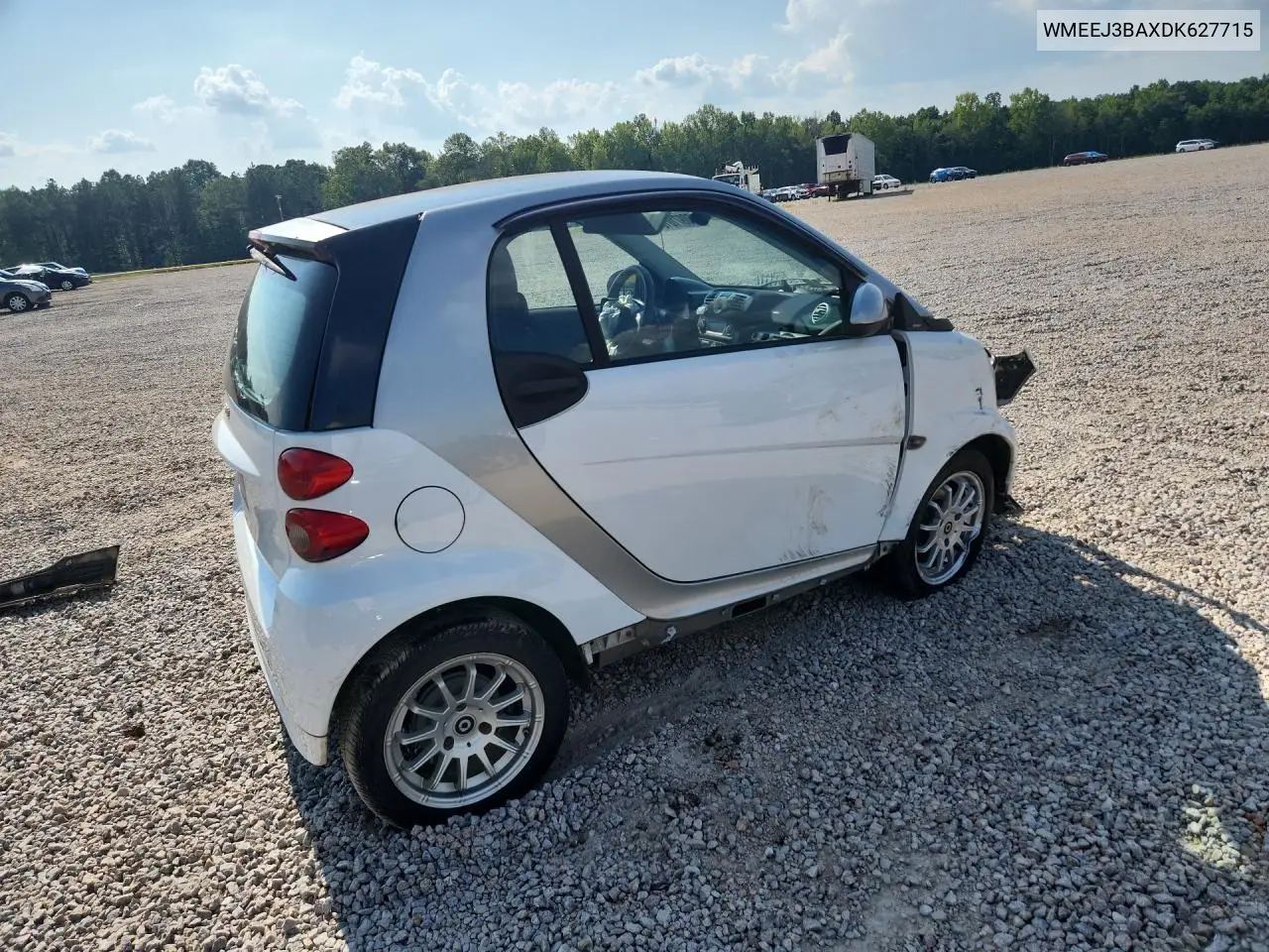 2013 Smart Fortwo Pure VIN: WMEEJ3BAXDK627715 Lot: 58971016