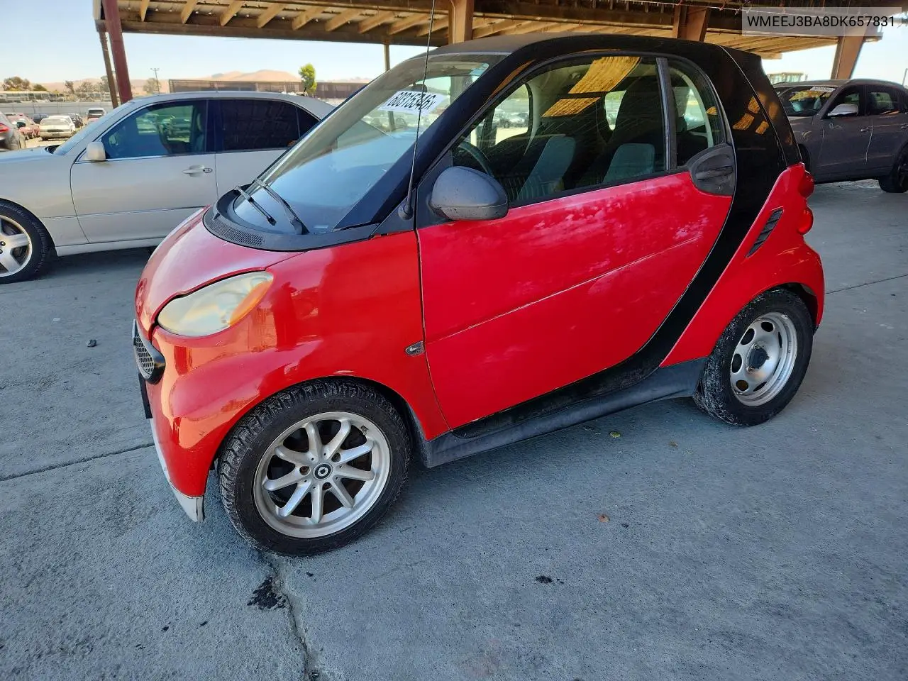 2013 Smart Fortwo Pure VIN: WMEEJ3BA8DK657831 Lot: 60315346