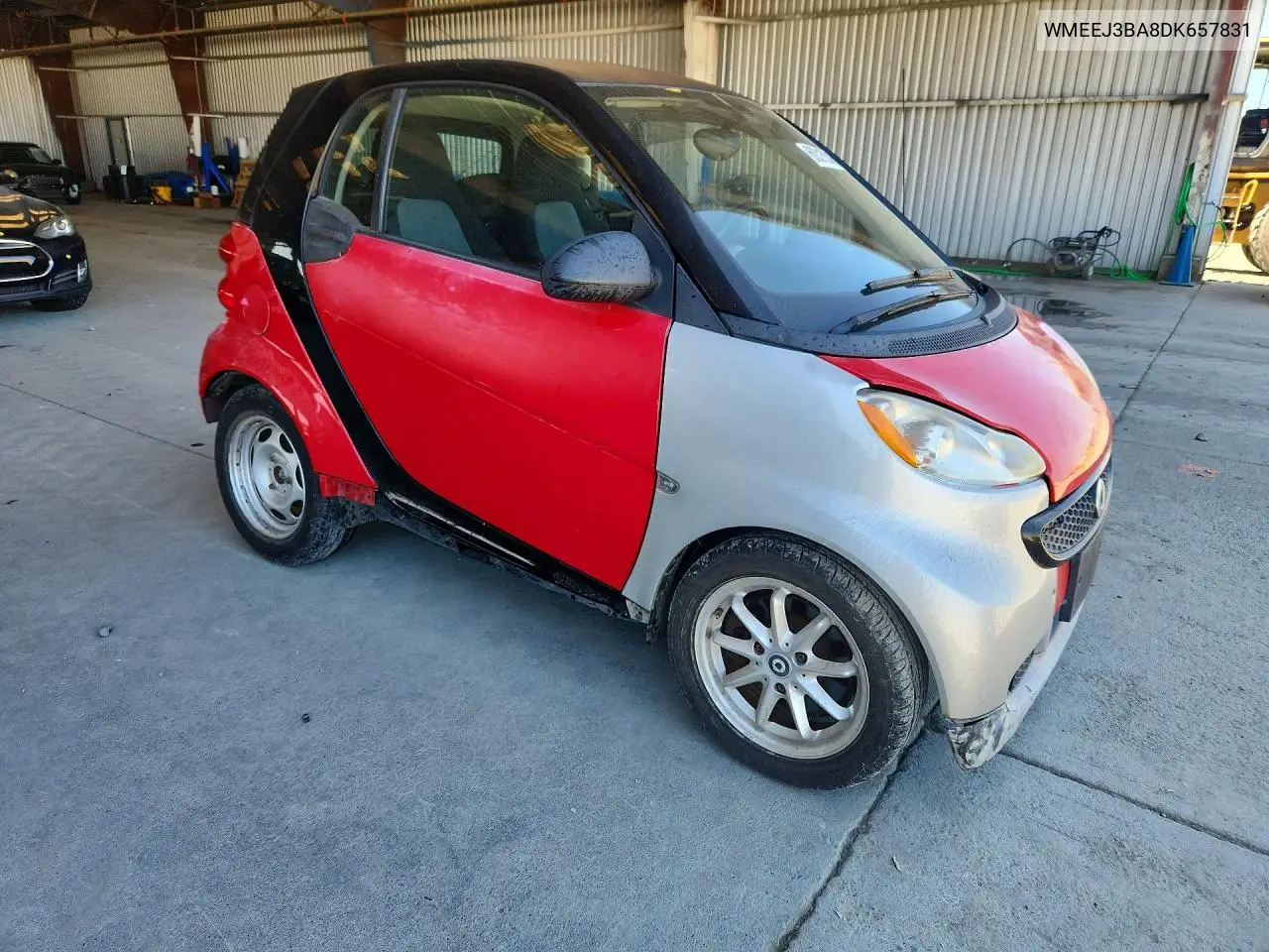2013 Smart Fortwo Pure VIN: WMEEJ3BA8DK657831 Lot: 60315346
