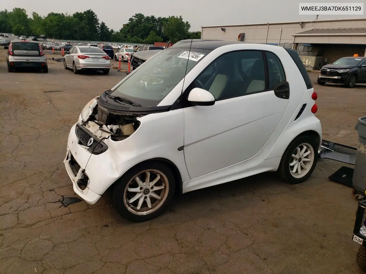 2013 Smart Fortwo Pure VIN: WMEEJ3BA7DK651129 Lot: 61177456