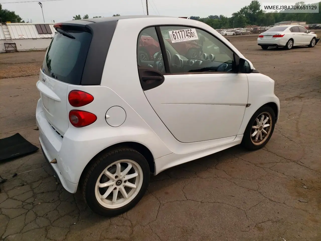 2013 Smart Fortwo Pure VIN: WMEEJ3BA7DK651129 Lot: 61177456