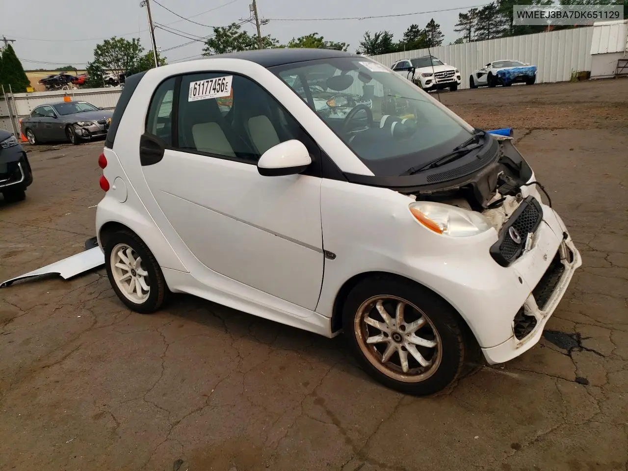 2013 Smart Fortwo Pure VIN: WMEEJ3BA7DK651129 Lot: 61177456