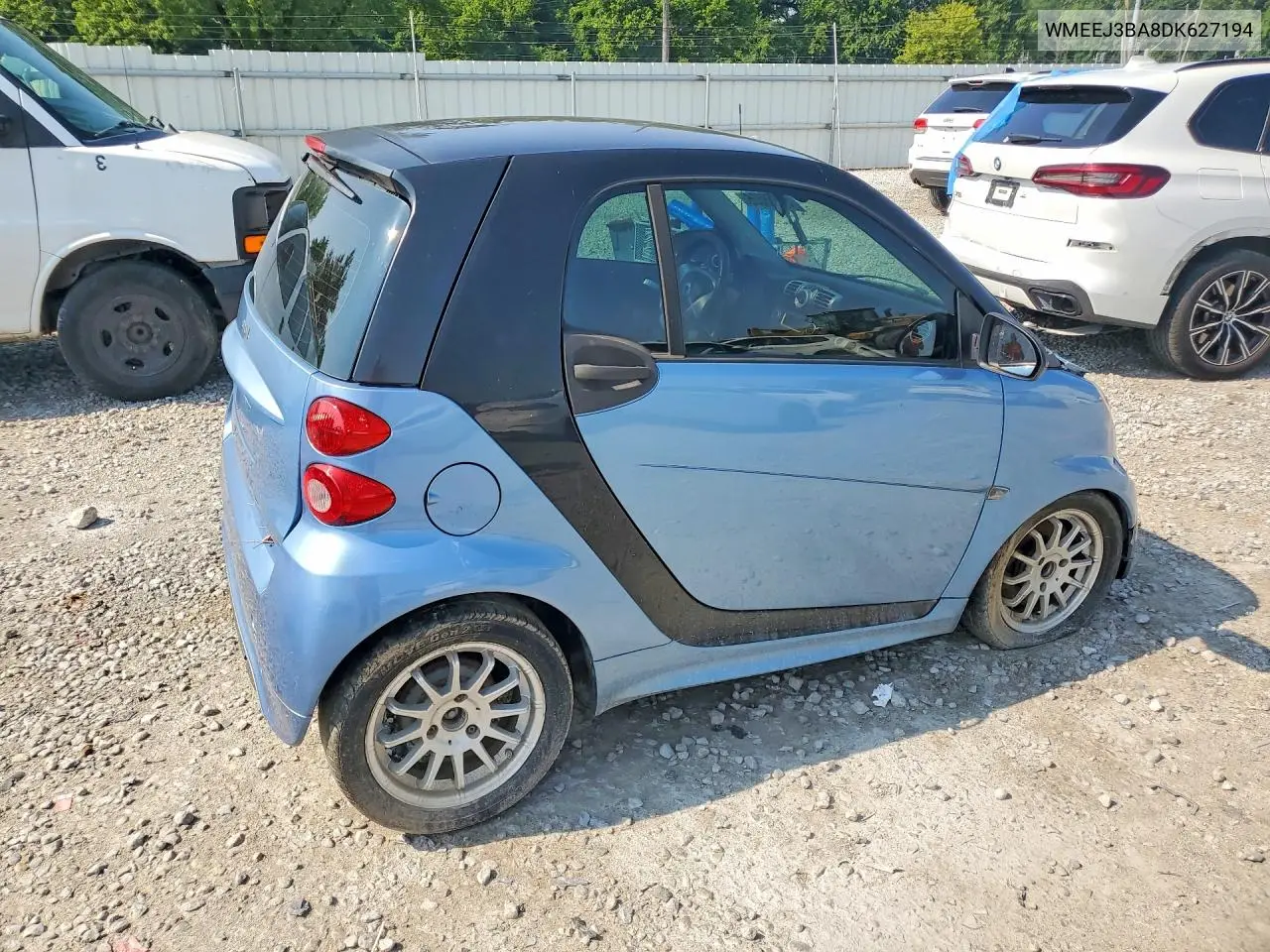 2013 Smart Fortwo Pure VIN: WMEEJ3BA8DK627194 Lot: 61668896