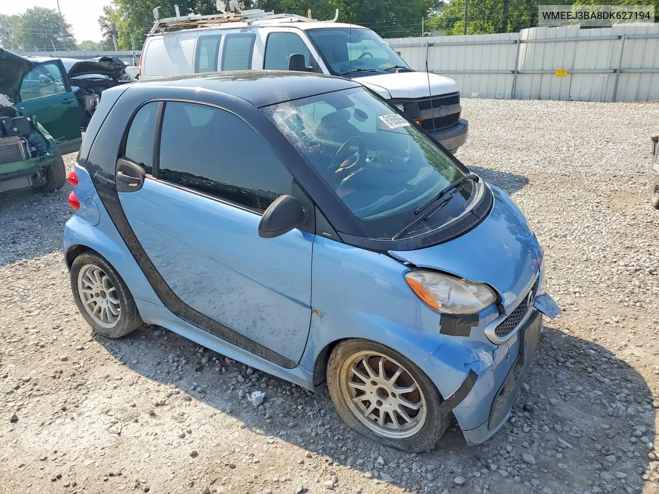 2013 Smart Fortwo Pure VIN: WMEEJ3BA8DK627194 Lot: 61668896