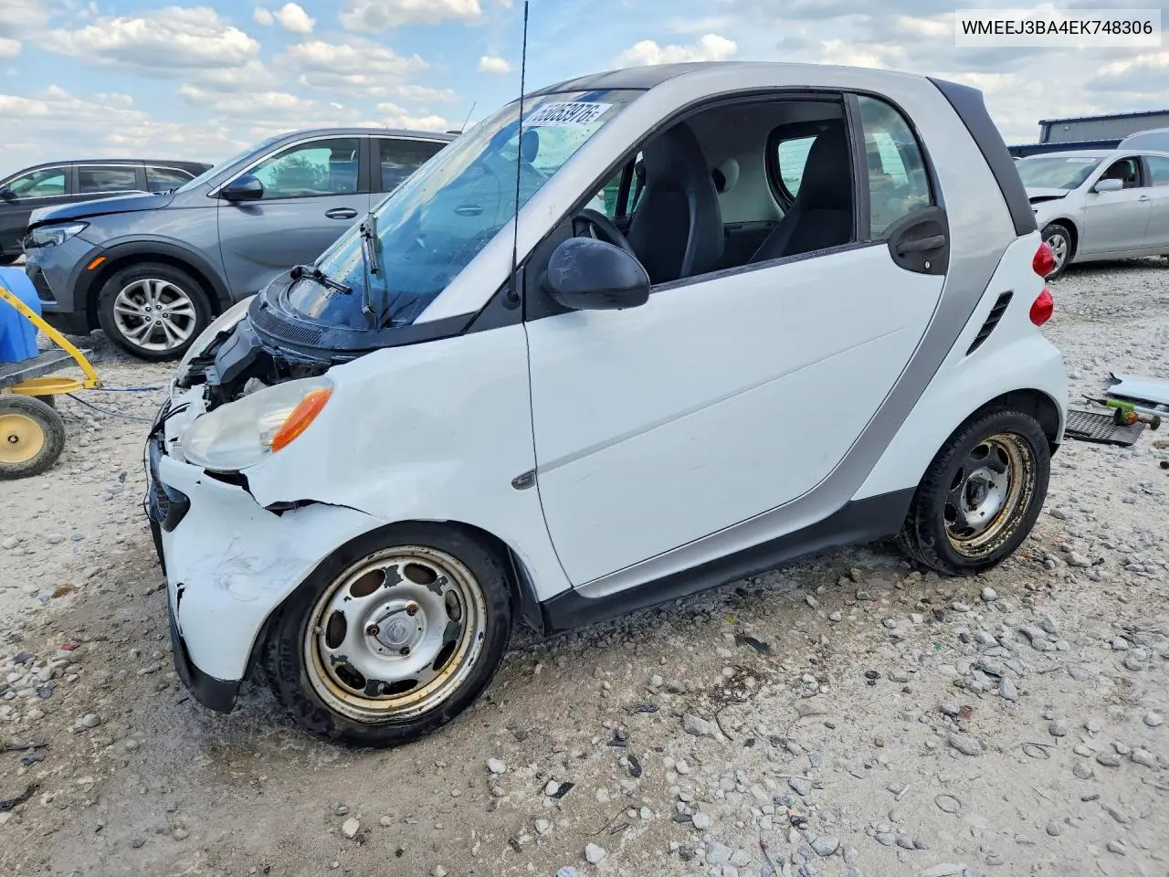 2014 Smart Fortwo Pure VIN: WMEEJ3BA4EK748306 Lot: 55053976