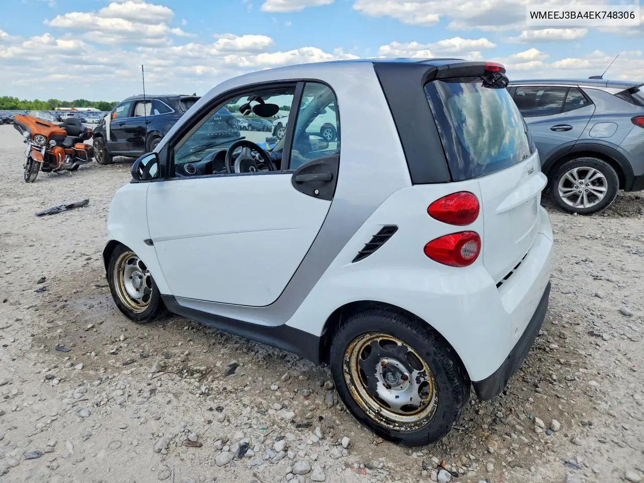 2014 Smart Fortwo Pure VIN: WMEEJ3BA4EK748306 Lot: 55053976