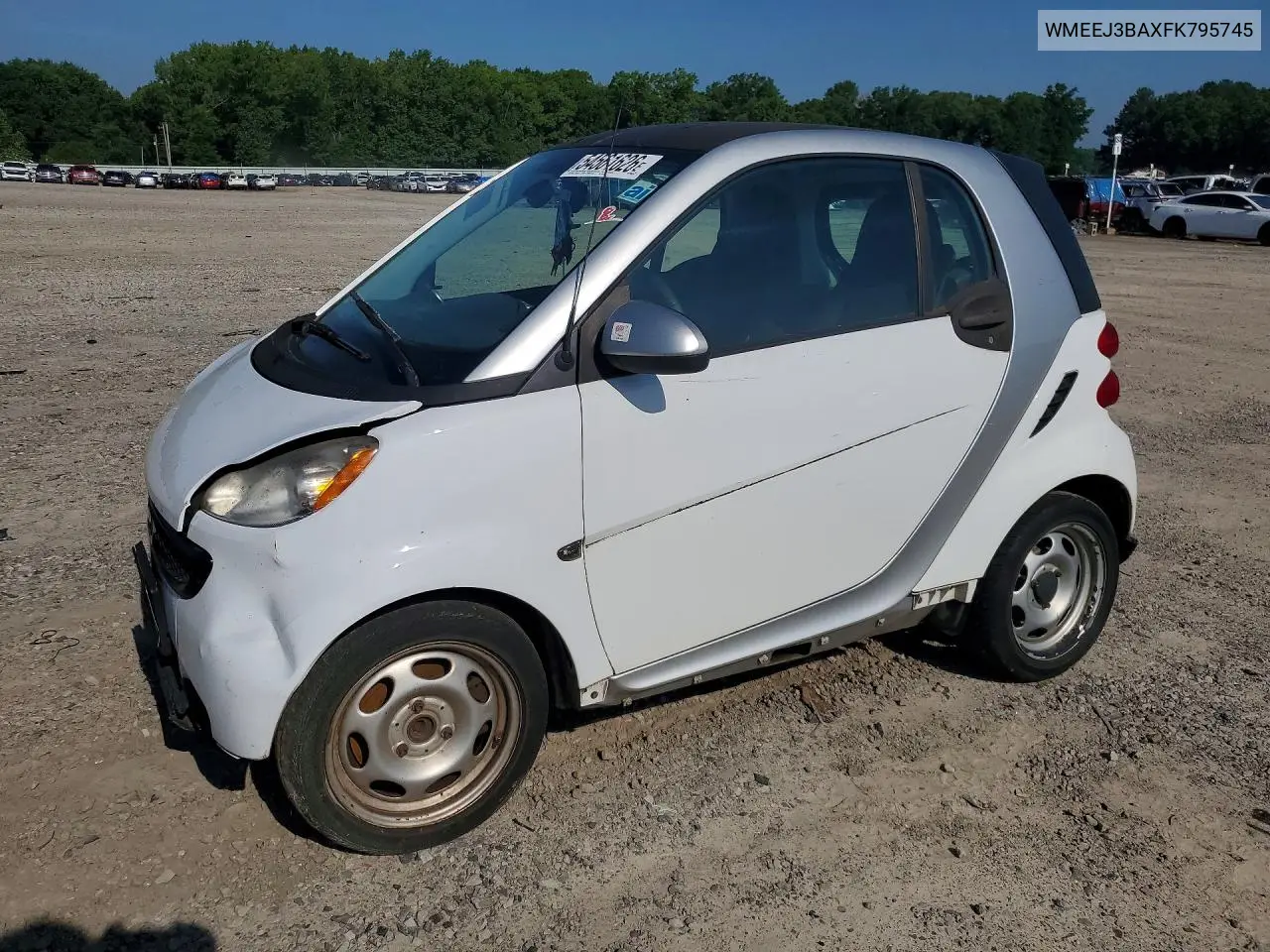 2015 Smart Fortwo Pure VIN: WMEEJ3BAXFK795745 Lot: 54561626