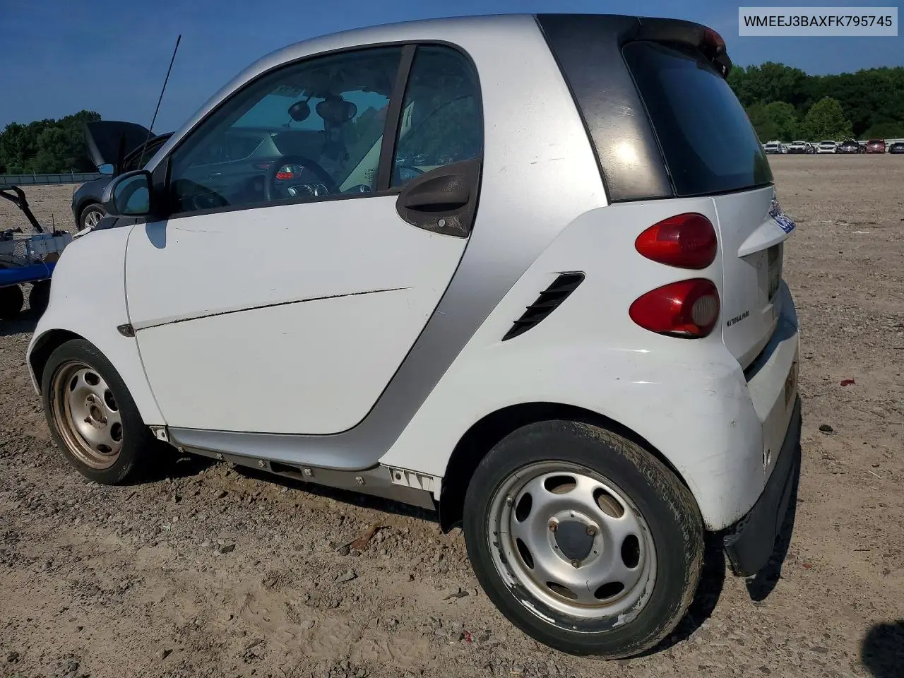 2015 Smart Fortwo Pure VIN: WMEEJ3BAXFK795745 Lot: 54561626
