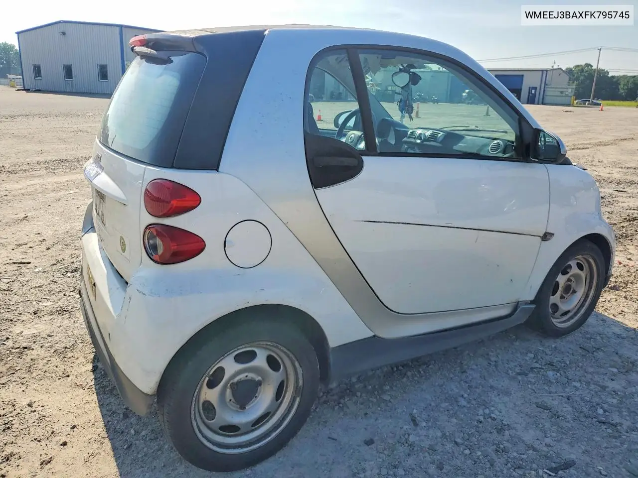 2015 Smart Fortwo Pure VIN: WMEEJ3BAXFK795745 Lot: 54561626