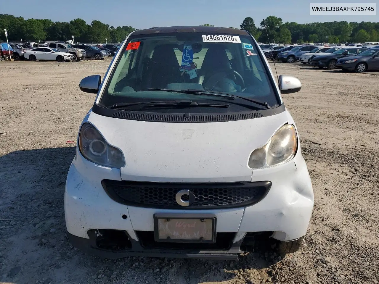 2015 Smart Fortwo Pure VIN: WMEEJ3BAXFK795745 Lot: 54561626