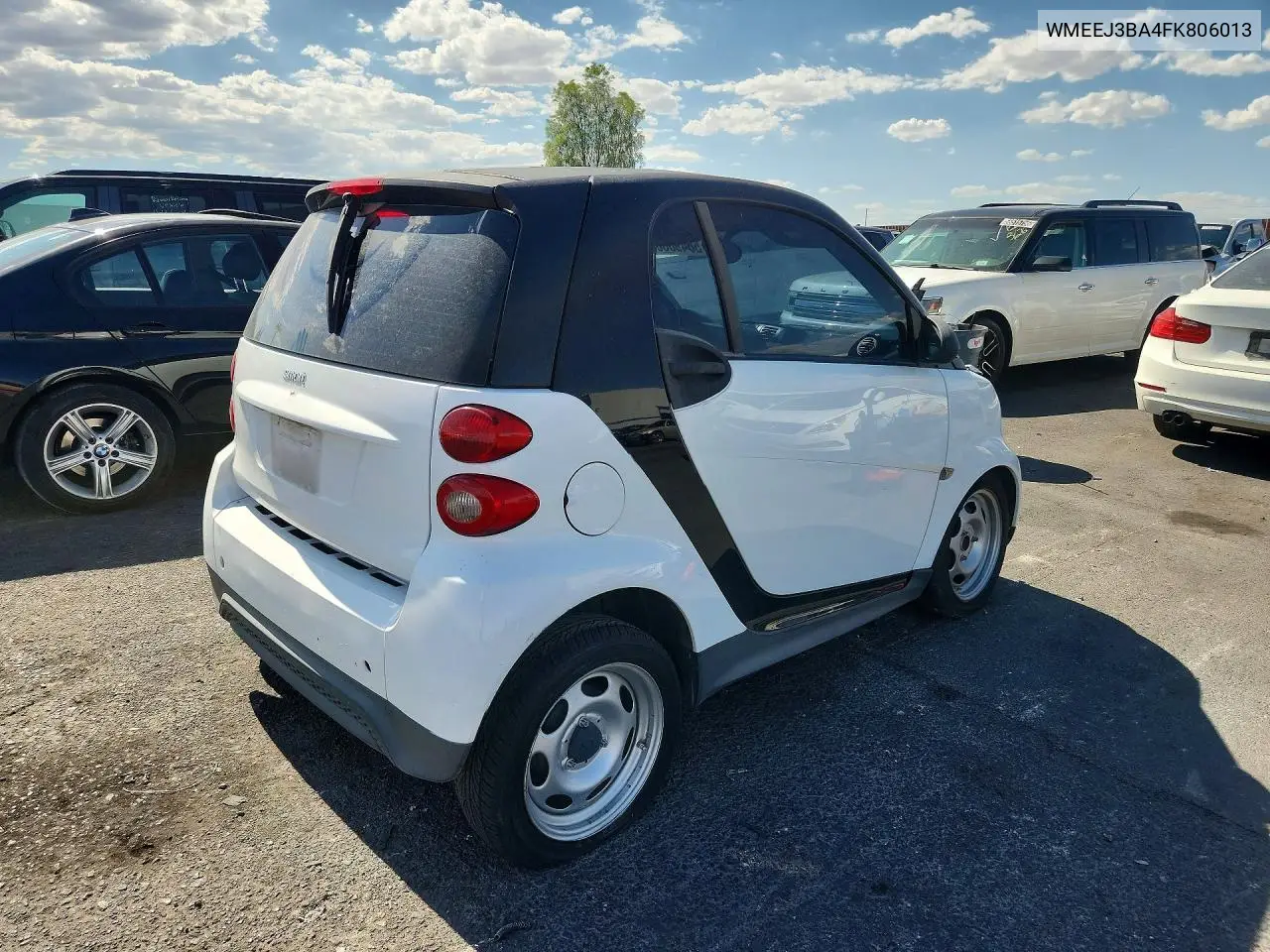 2015 Smart Fortwo Pure VIN: WMEEJ3BA4FK806013 Lot: 56496606