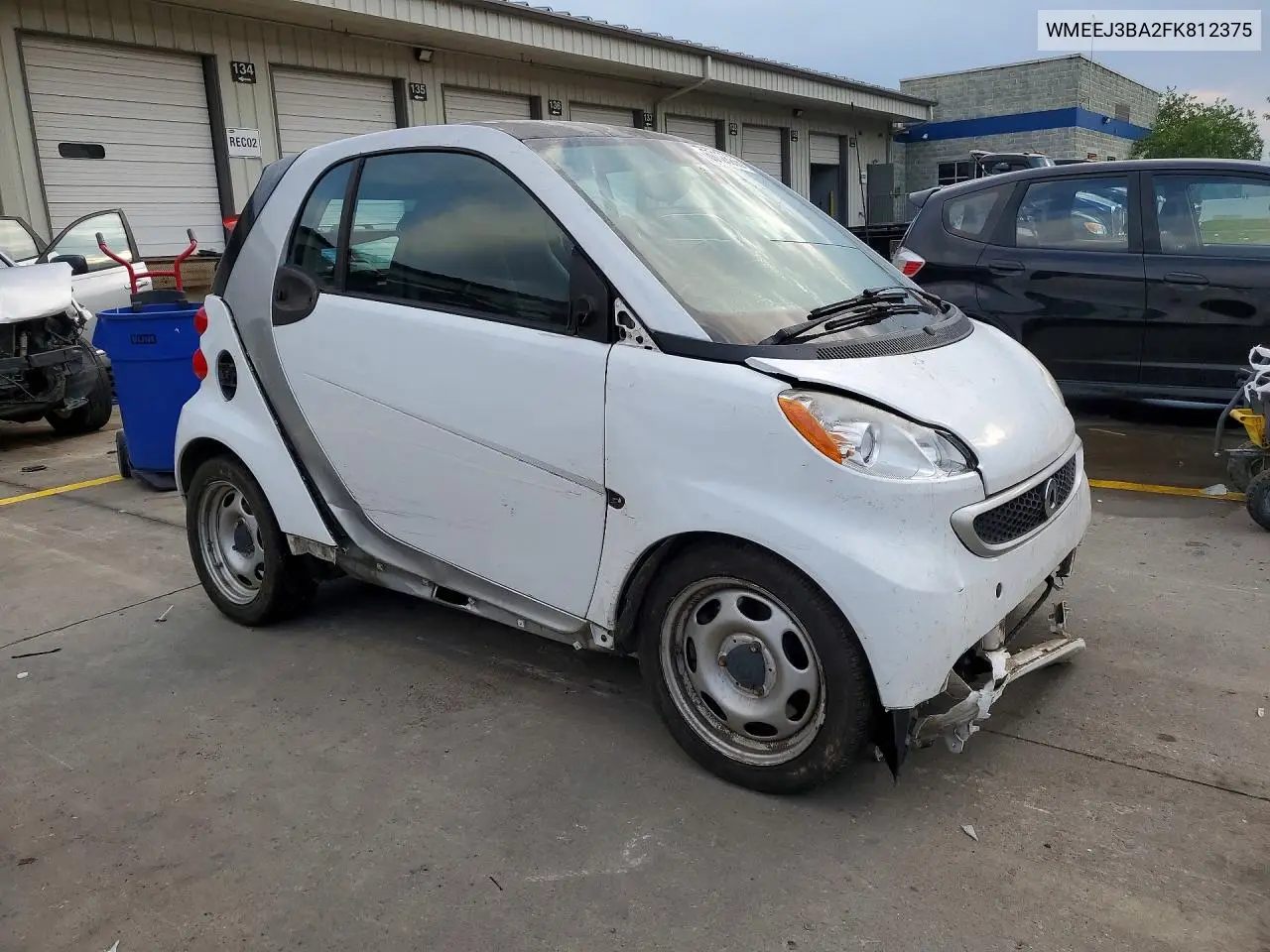 2015 Smart Fortwo Pure VIN: WMEEJ3BA2FK812375 Lot: 60128206