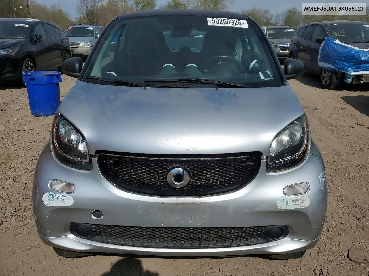 2016 Smart Fortwo VIN: WMEFJ5DA1GK056021 Lot: 50250926