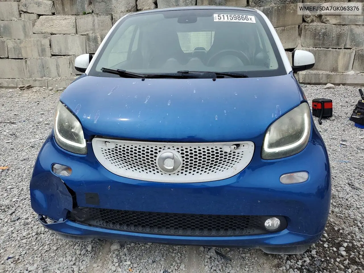 2016 Smart Fortwo VIN: WMEFJ5DA7GK063376 Lot: 51159866