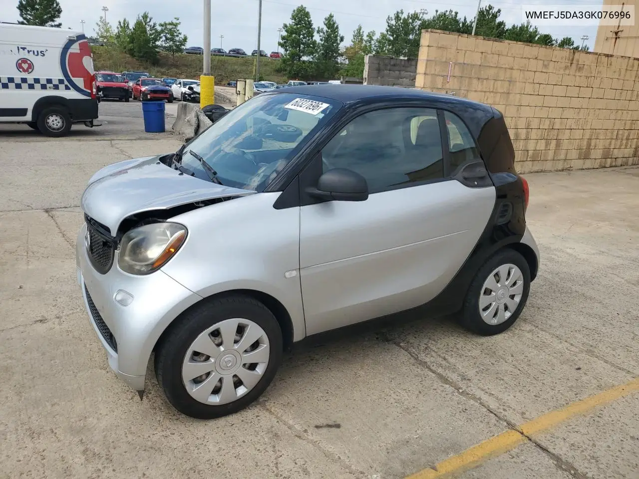 2016 Smart Fortwo VIN: WMEFJ5DA3GK076996 Lot: 60327696