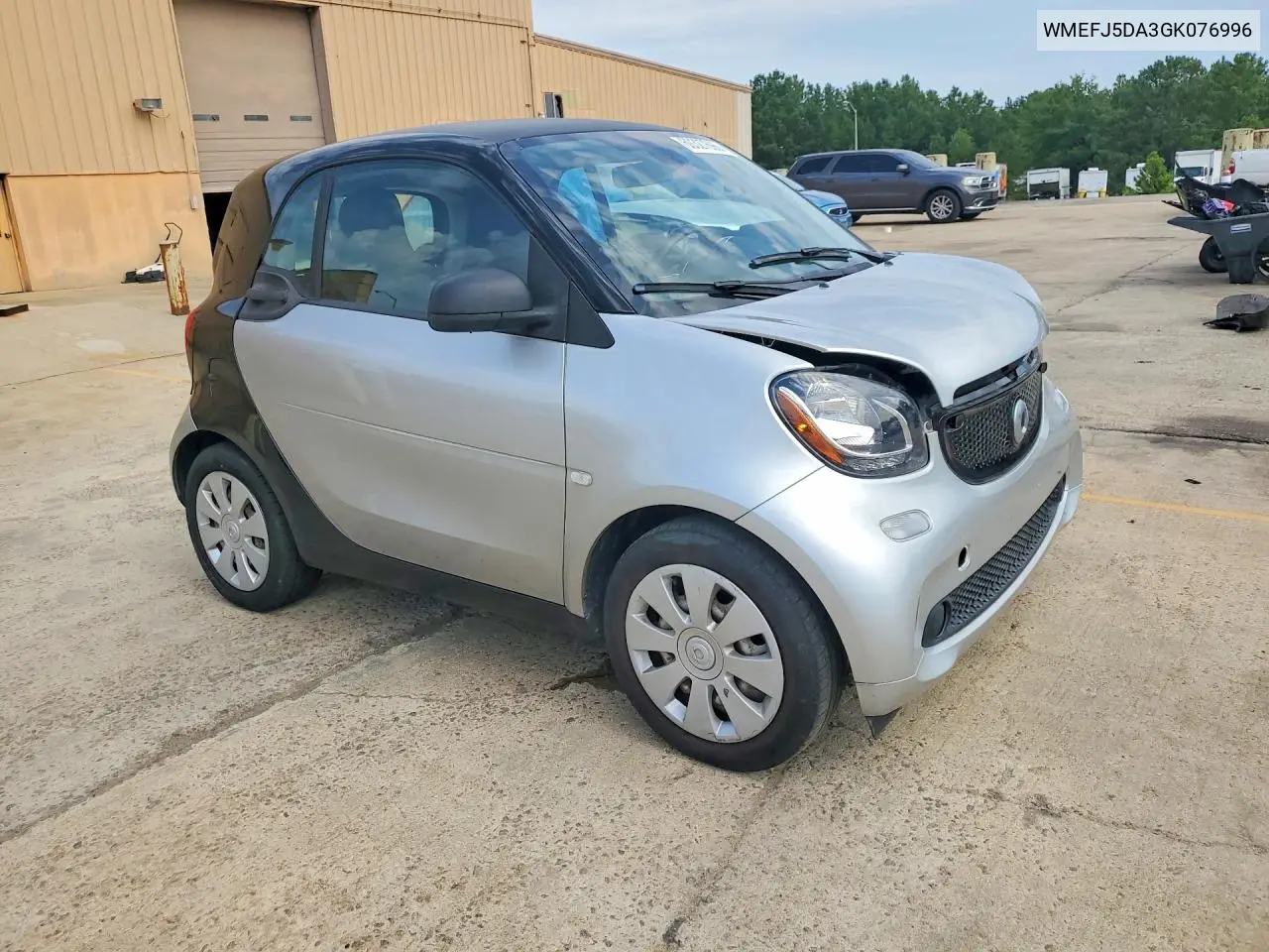 2016 Smart Fortwo VIN: WMEFJ5DA3GK076996 Lot: 60327696