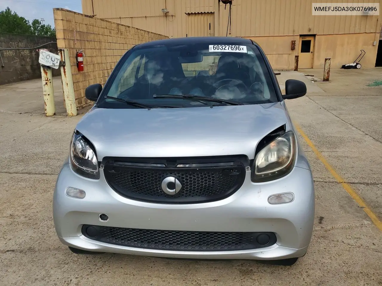 2016 Smart Fortwo VIN: WMEFJ5DA3GK076996 Lot: 60327696