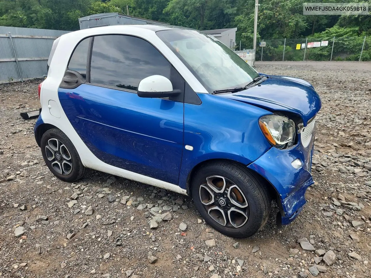 2016 Smart Fortwo VIN: WMEFJ5DA4GK059818 Lot: 61778116