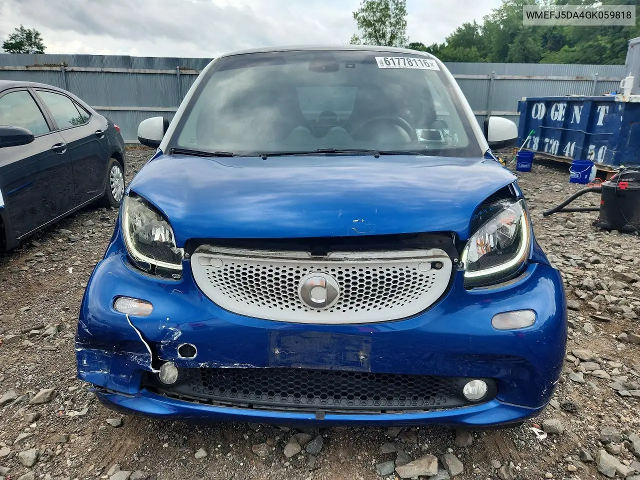 2016 Smart Fortwo VIN: WMEFJ5DA4GK059818 Lot: 61778116