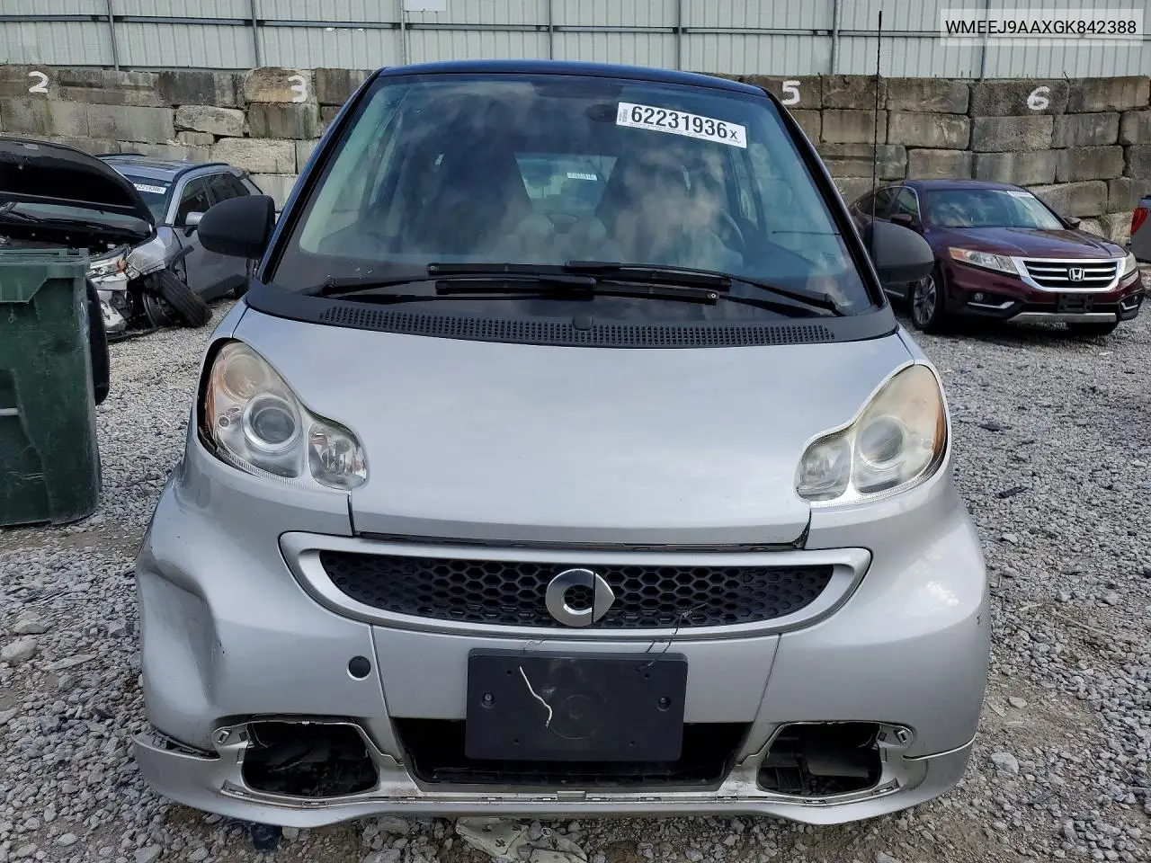 2016 Smart Fortwo VIN: WMEEJ9AAXGK842388 Lot: 62231936