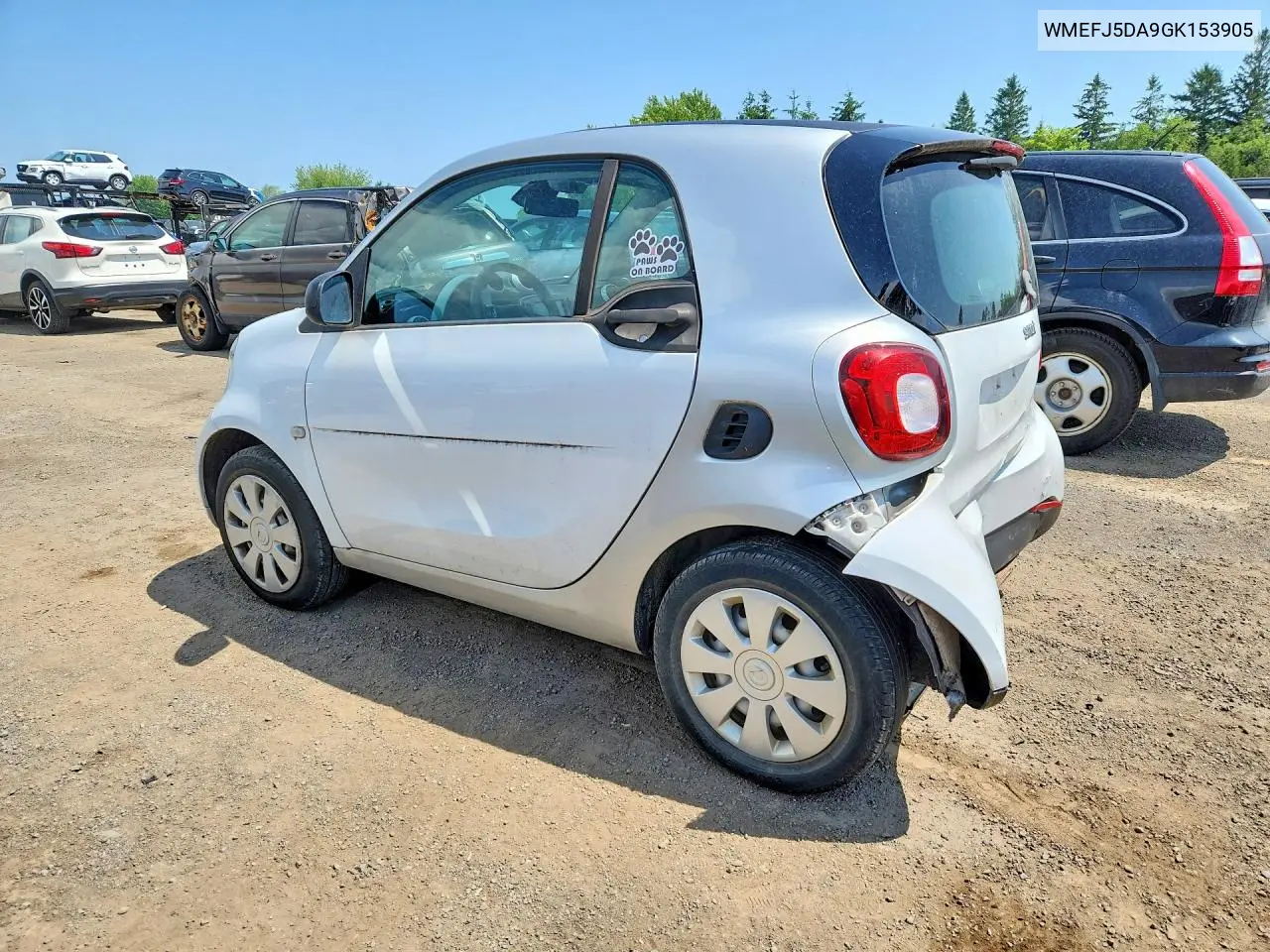 2016 Smart Fortwo VIN: WMEFJ5DA9GK153905 Lot: 85978445